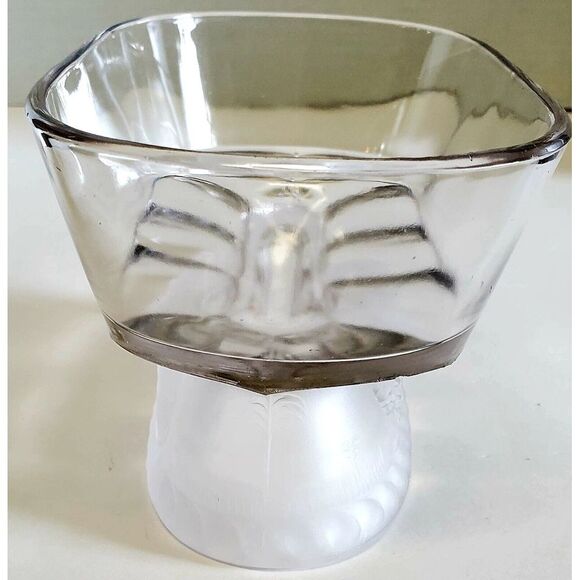 EAPG Frosted Lion Compote Base Gillinder & Sons Early American Pressed Glass - Picture 5 of 9